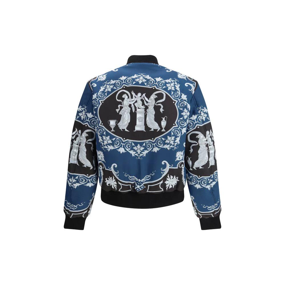 Versace Schwarzer Polyamid-Bomber by Versace