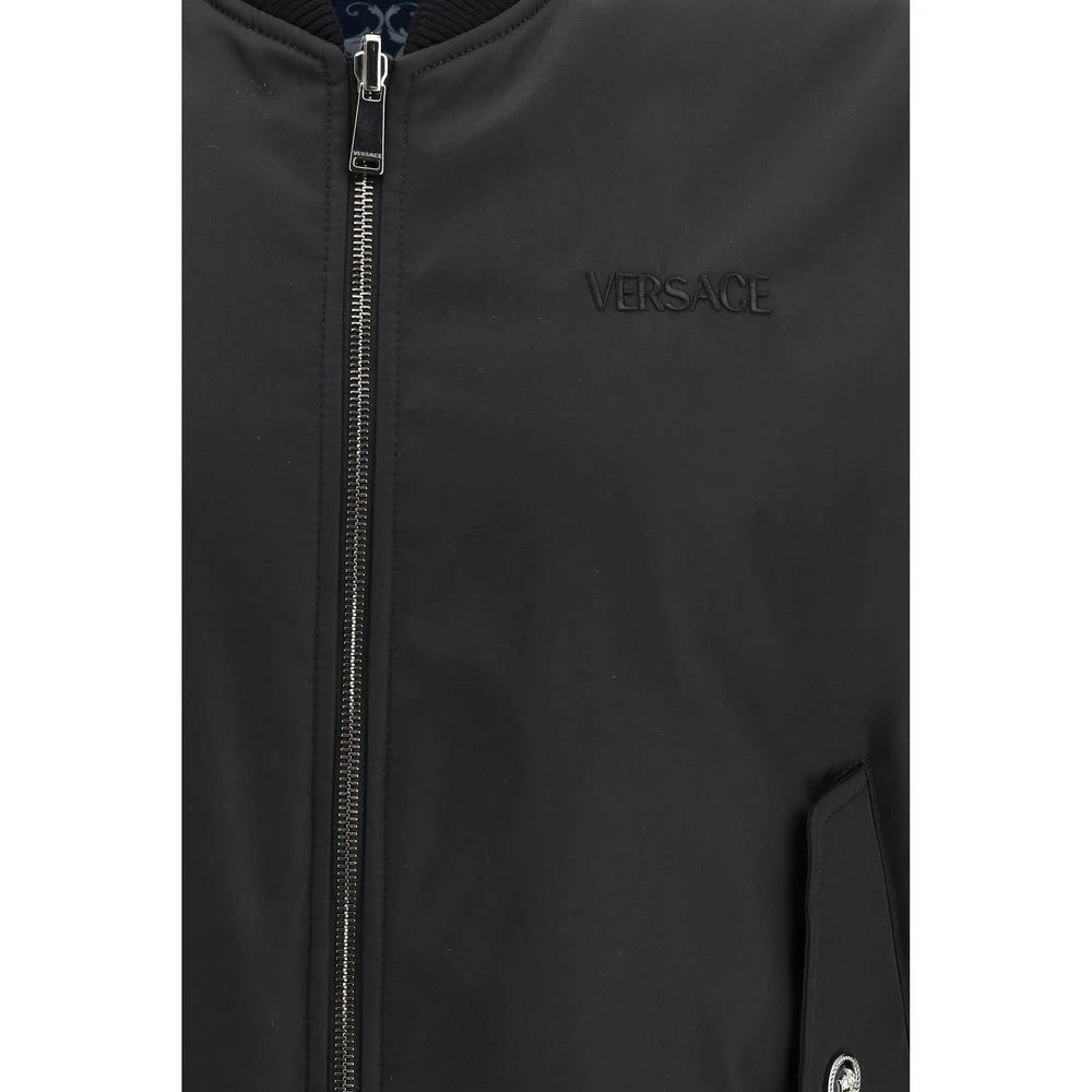 Versace Schwarzer Polyamid-Bomber by Versace