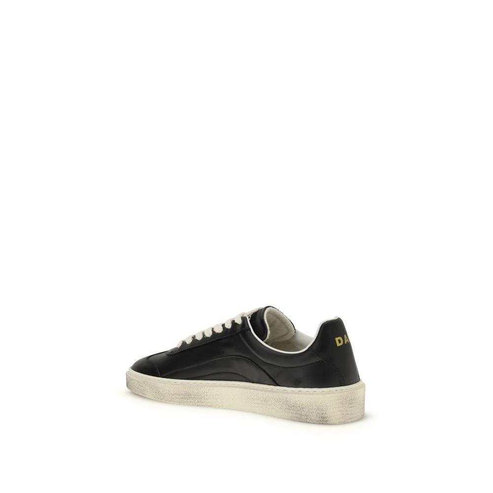 Dsquared² Schwarze Bos Taurus Kalbsleder Low-Top-Sneaker by Dsquared²