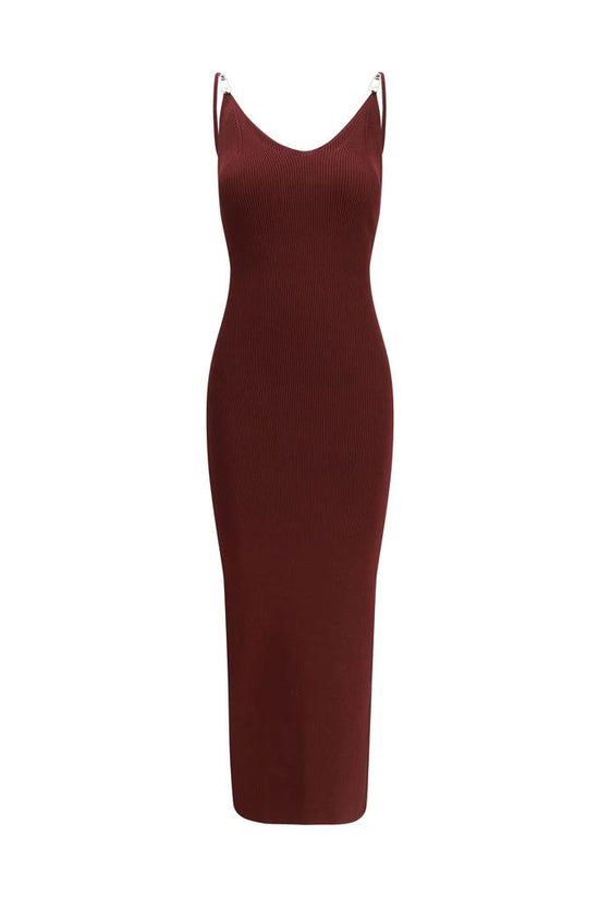 Versace Bordeaux Viscose Casual Dress by Versace