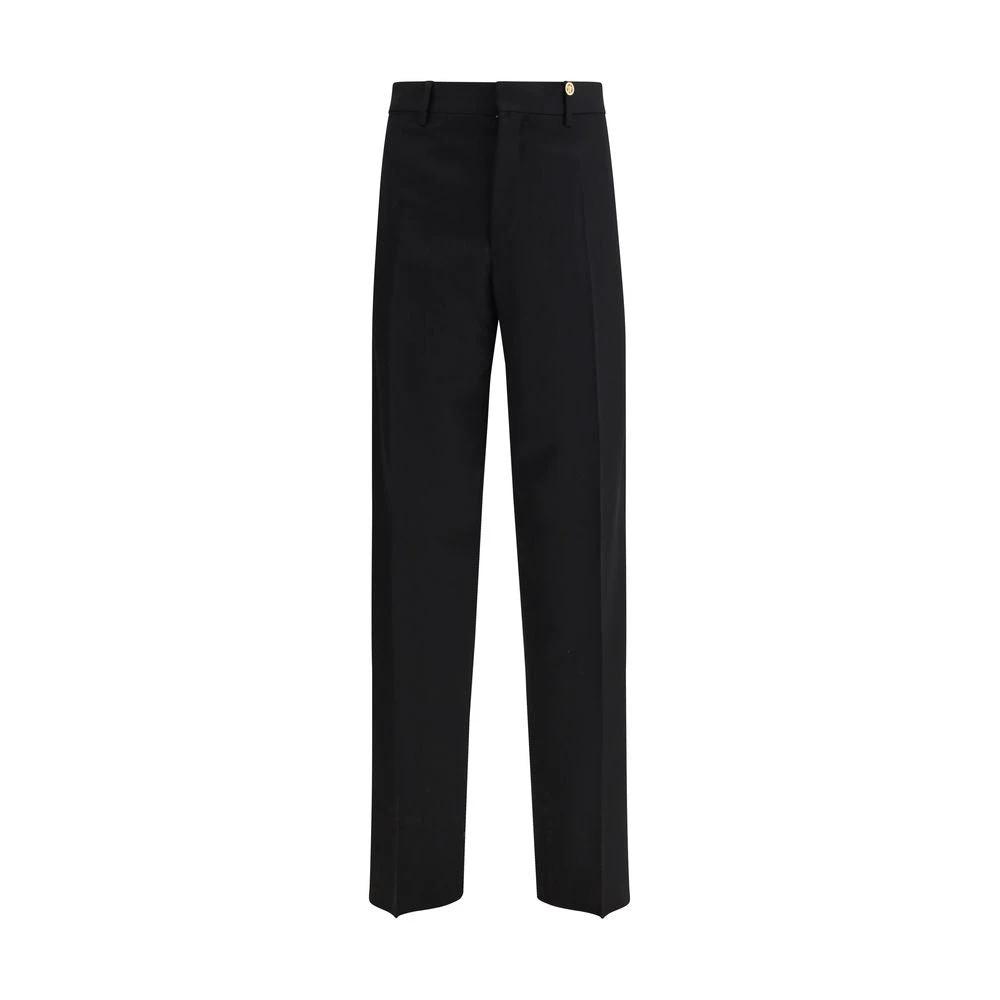 Versace Schwarze Woll-Anzughose aus Fleece by Versace