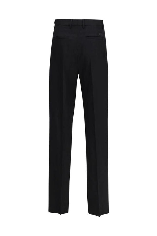 Versace Schwarze Woll-Anzughose aus Fleece by Versace