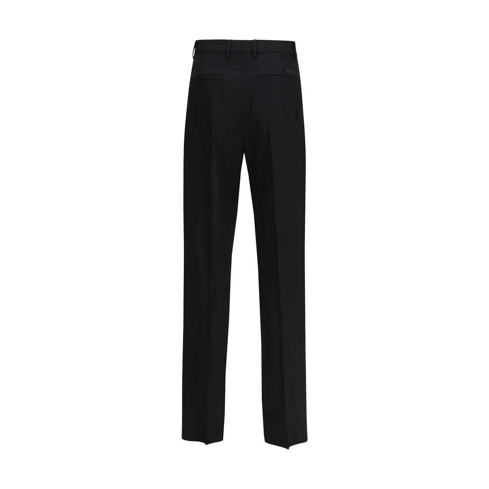 Versace Schwarze Woll-Anzughose aus Fleece by Versace