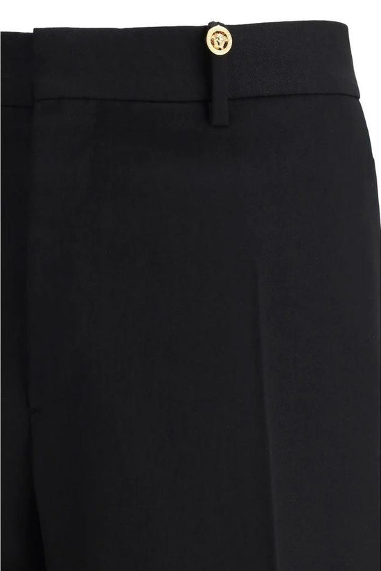 Versace Schwarze Woll-Anzughose aus Fleece by Versace
