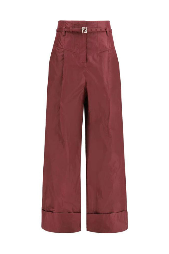 Fendi Seidenhose in Bordeauxrot by Fendi
