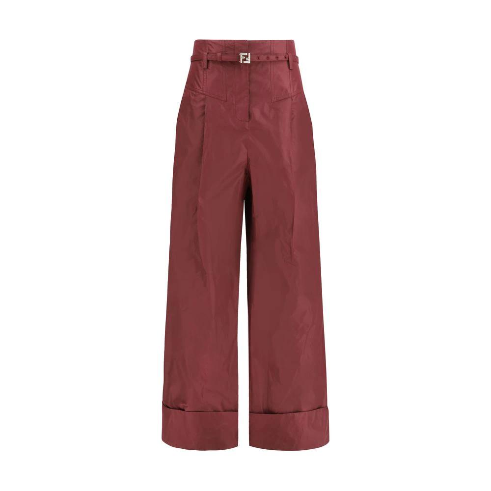 Fendi Seidenhose in Bordeauxrot by Fendi