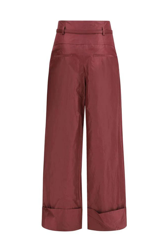 Fendi Seidenhose in Bordeauxrot by Fendi