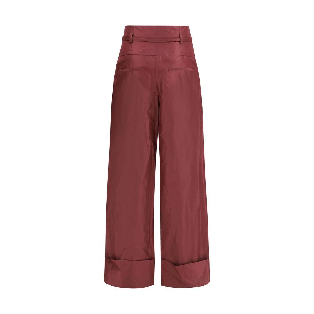 Fendi Seidenhose in Bordeauxrot by Fendi