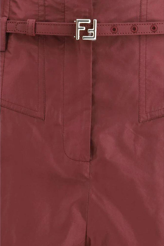 Fendi Seidenhose in Bordeauxrot by Fendi