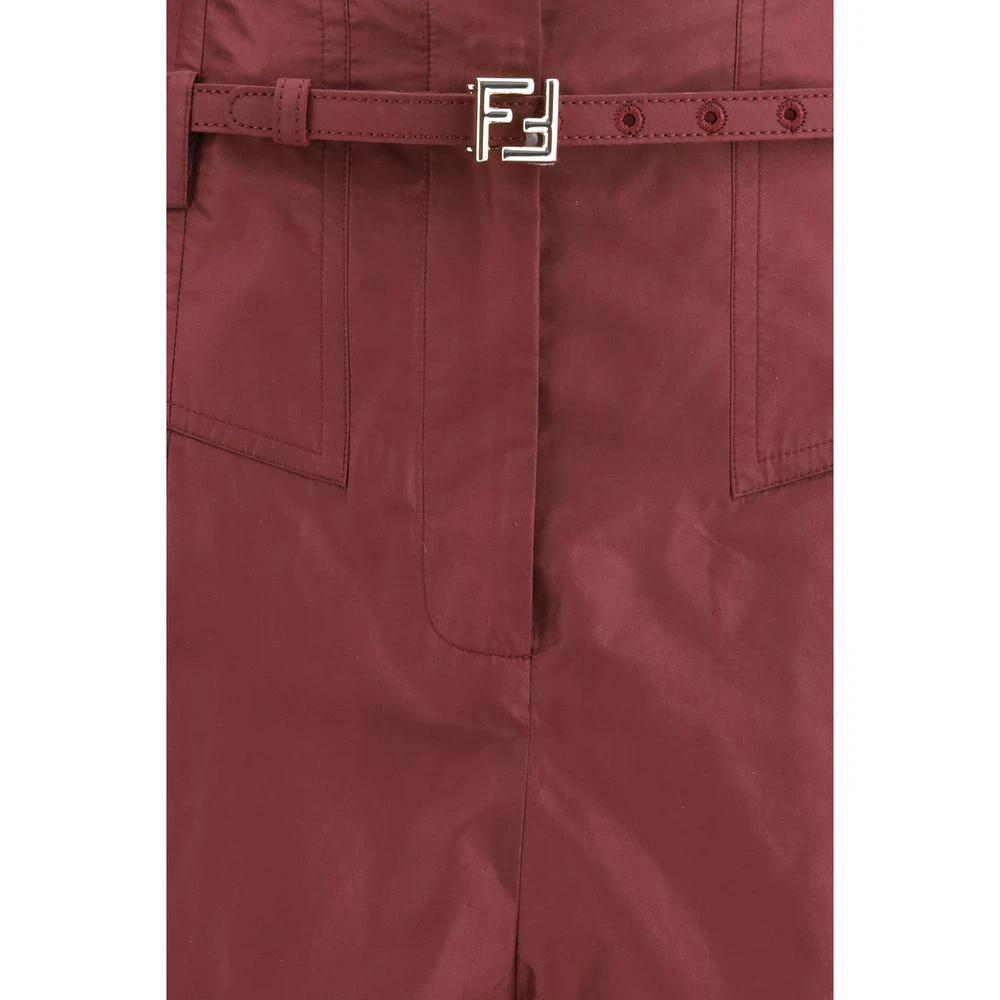 Fendi Seidenhose in Bordeauxrot by Fendi