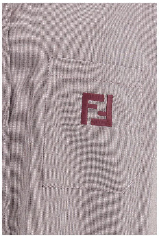 Fendi Bordeaux Baumwollhemd by Fendi