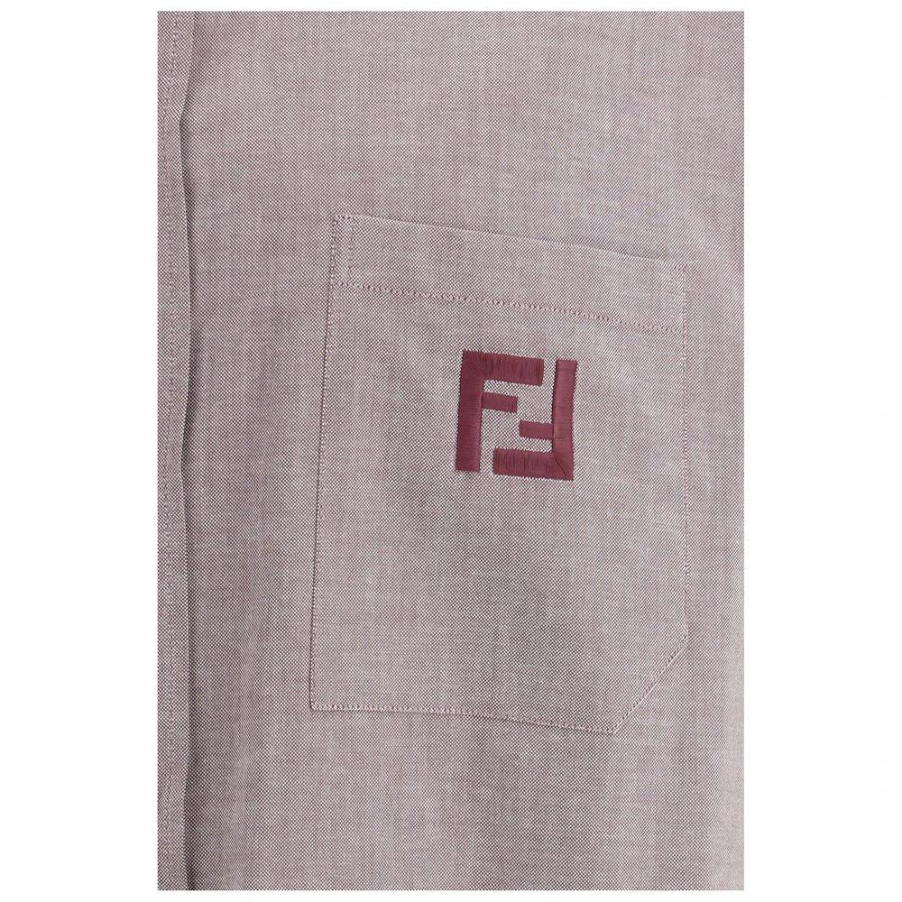 Fendi Bordeaux Baumwollhemd by Fendi