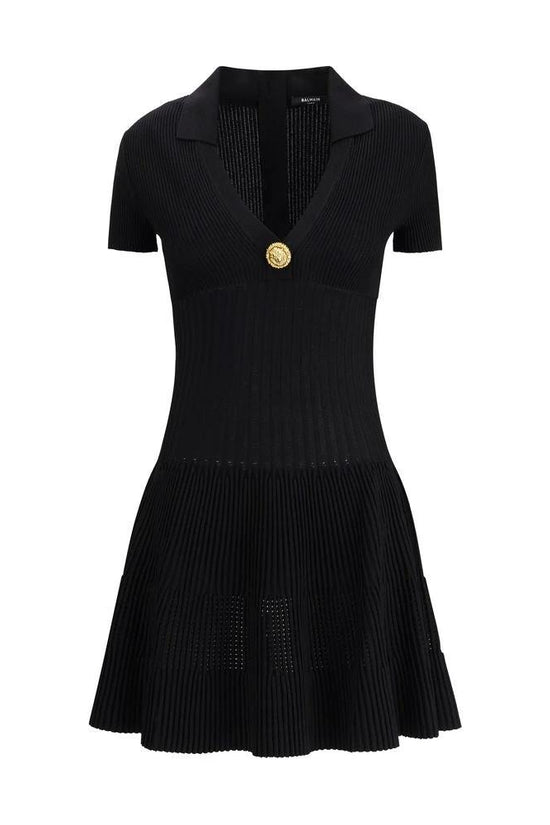 Balmain Schwarzes legeres Kleid aus Viskose by Balmain