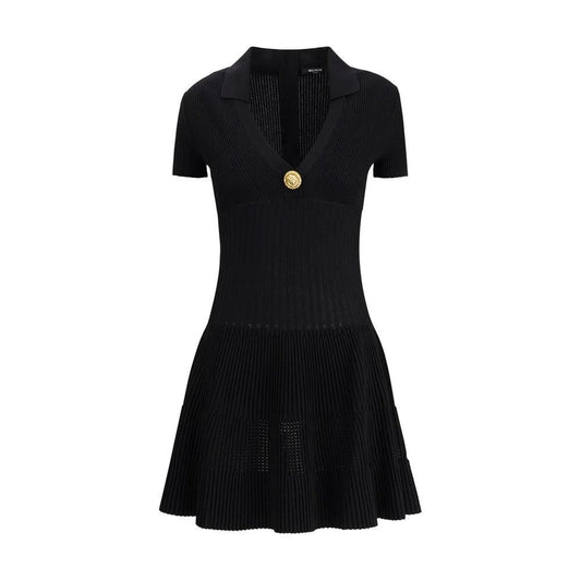 Balmain Schwarzes legeres Kleid aus Viskose by Balmain