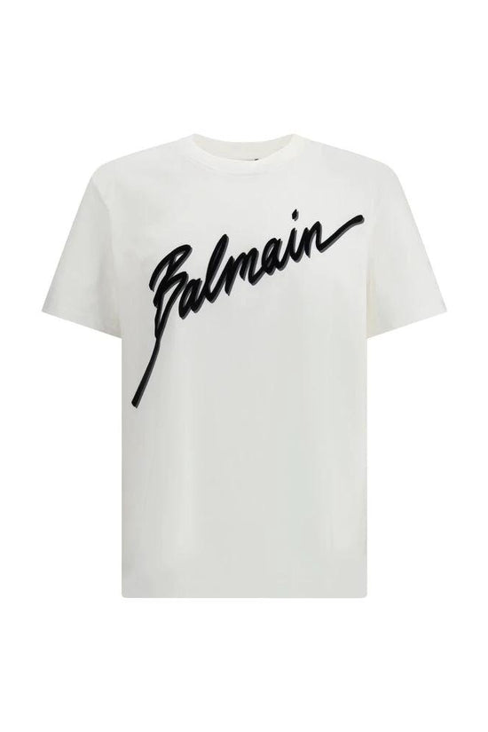Balmain Weißes Baumwoll-T-Shirt by Balmain