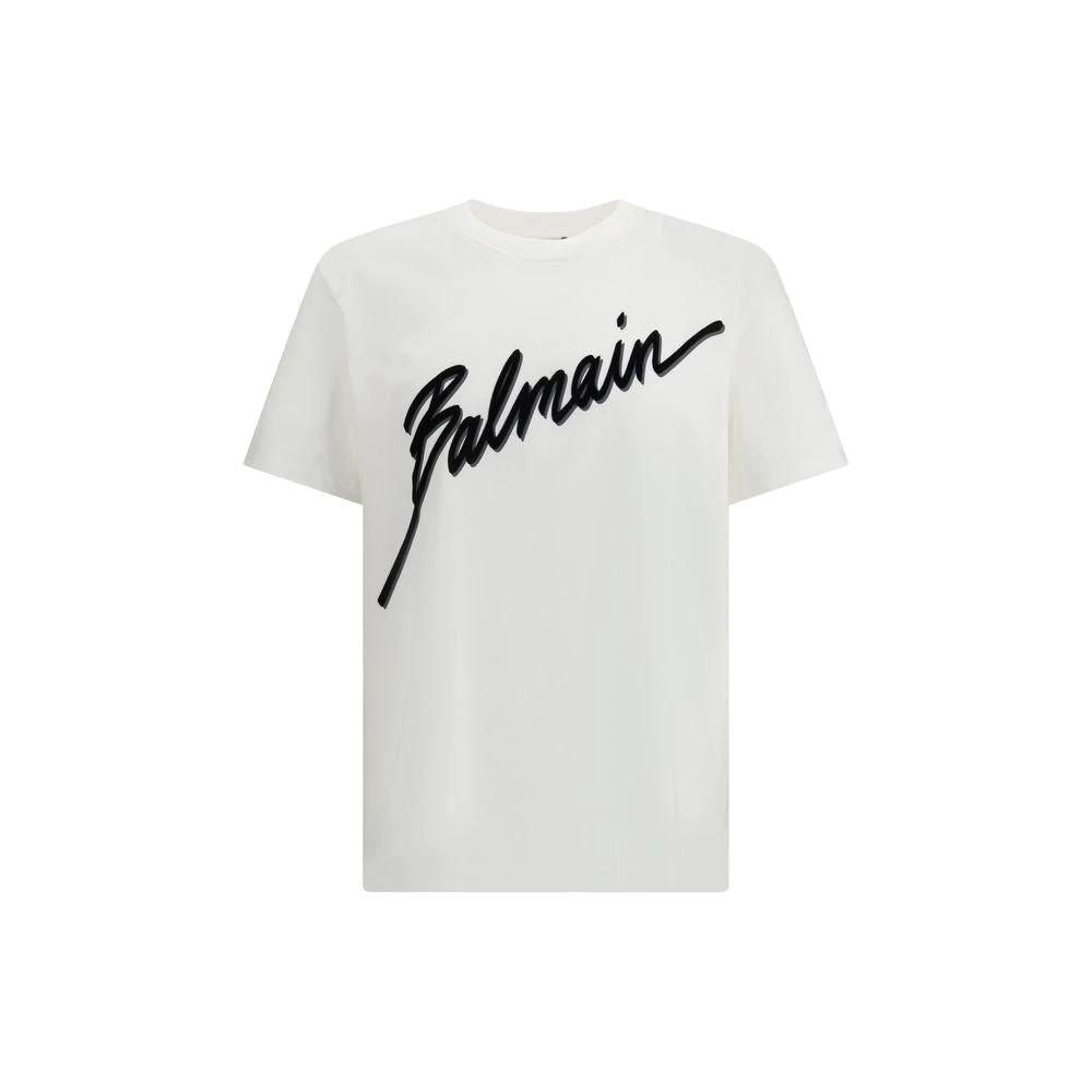 Balmain Weißes Baumwoll-T-Shirt by Balmain