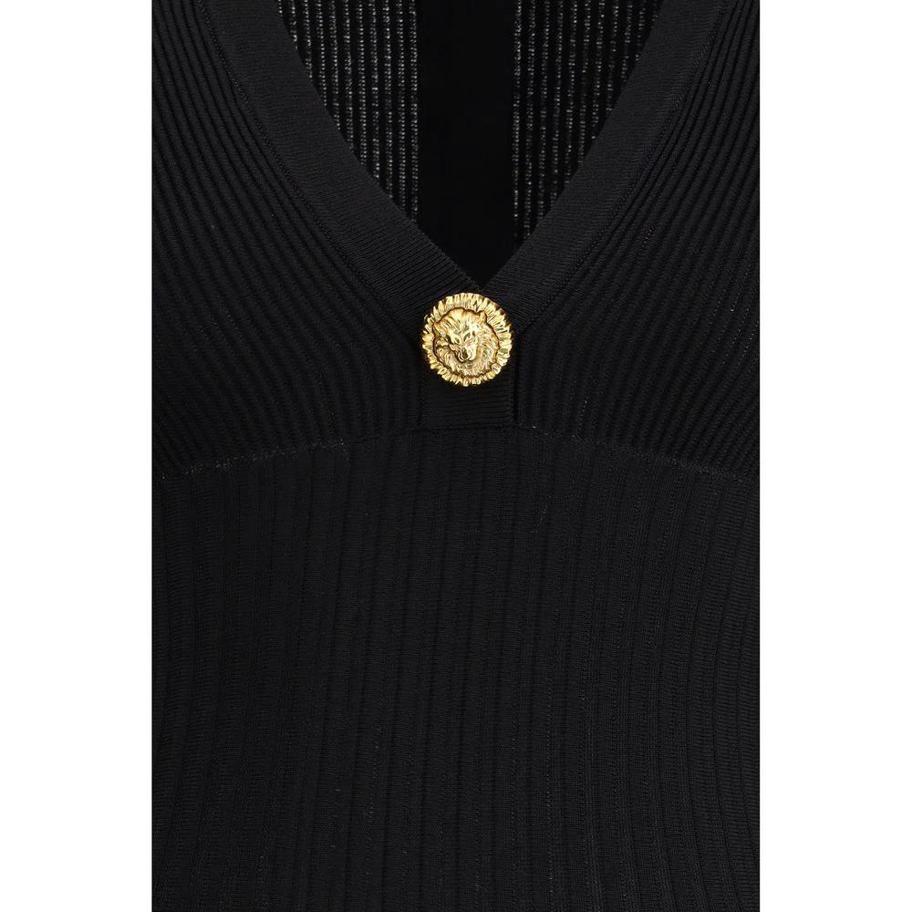Balmain Schwarzes legeres Kleid aus Viskose by Balmain