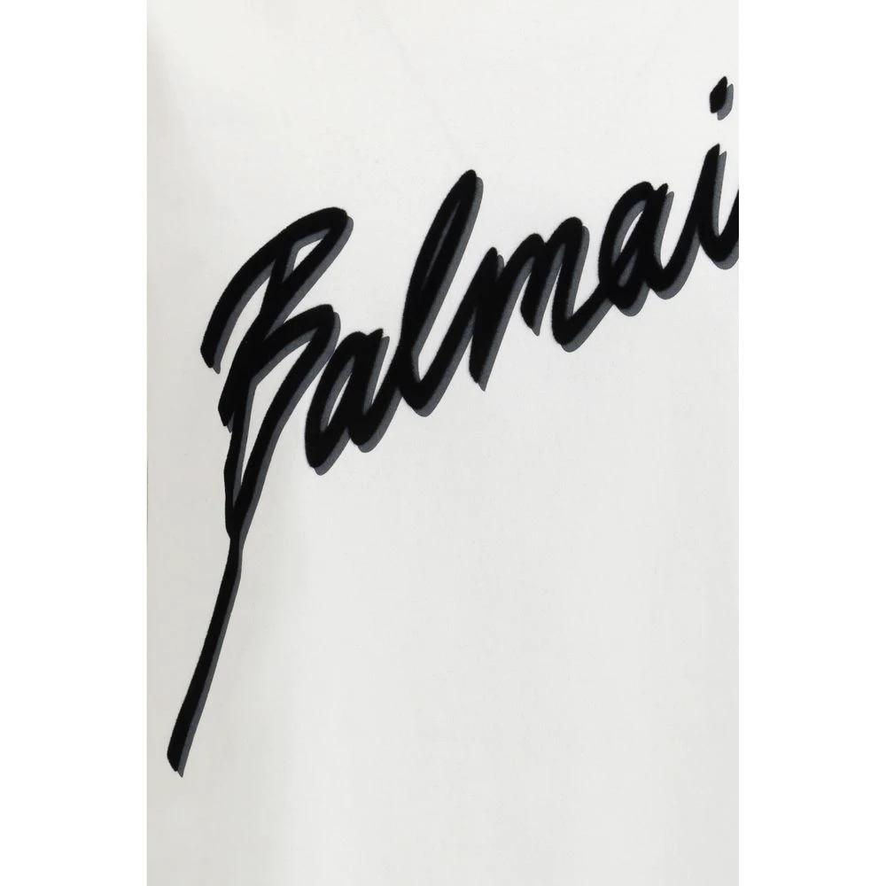 Balmain Weißes Baumwoll-T-Shirt by Balmain